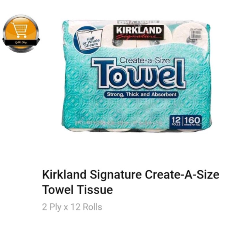 Kirkland select a size best sale paper towels