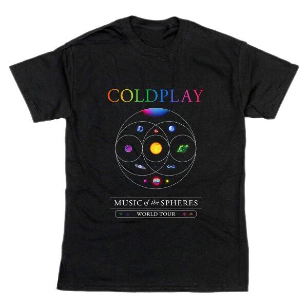 T Shirt For Men [street Wear]t-shirt Band Coldplay Music Of The Spheres 