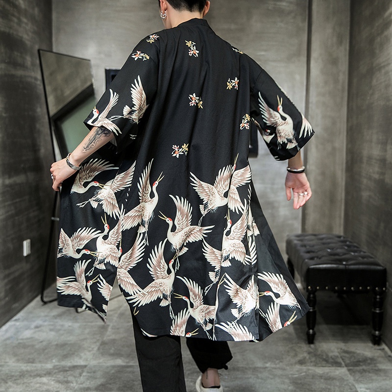 Plus Size Yukata Haori Men Japanese Long Kimono Cardigan Men Samurai Costume Clothing Kimono Jacket Kimono Yukata Haori Shopee Philippines