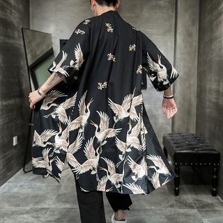 Japanese Men Samurai Yukata Kimono Summer Festival Pajamas Sleepwear Costume