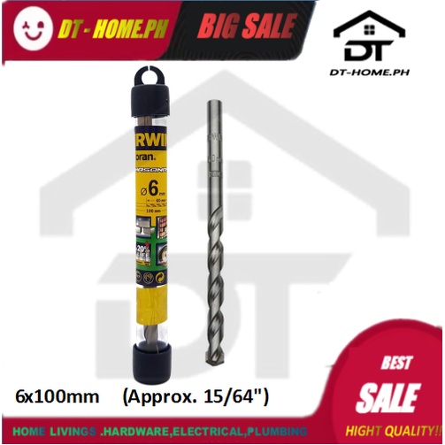 Irwin Masonry Drill Bit Drillbit Mason Concrete 3mm 4mm 5mm 6.5mm 8mm 9