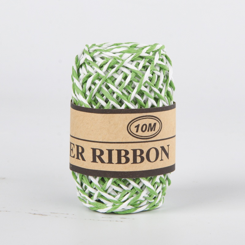 10m 1.5mm Raffia Stripes Paper String Twised for Best Arts Crafts Gift