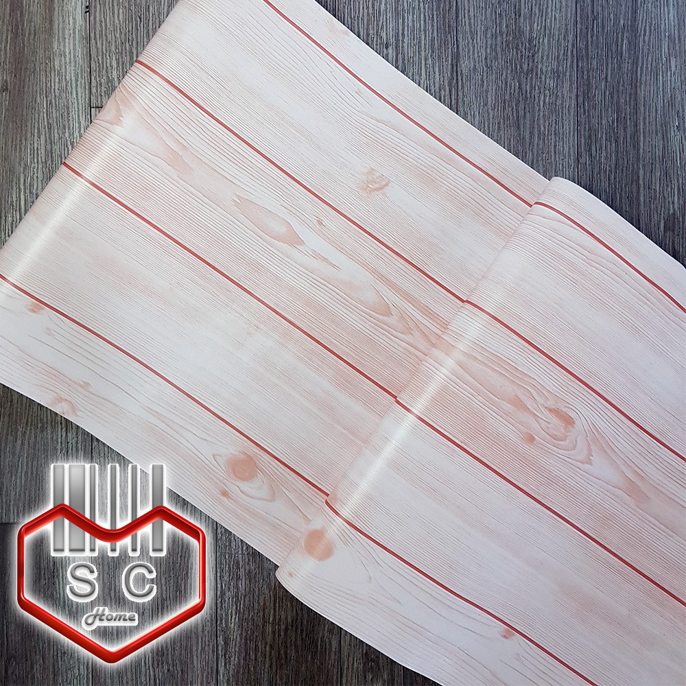 Wall Sticker Wood Planks Series Peach 45cmX10m Self Adhesive 3D