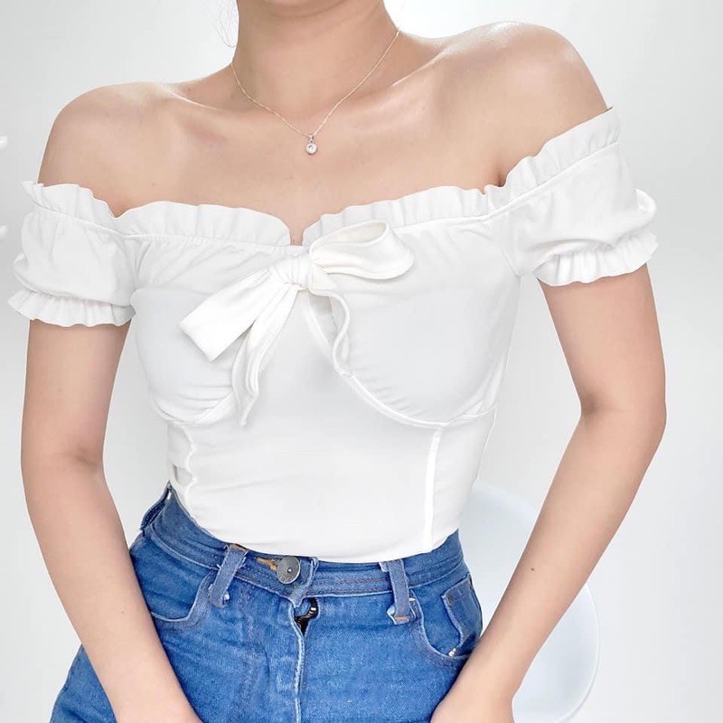 Kathryn Ruffles Offshoulder tops 11169# | Shopee Philippines