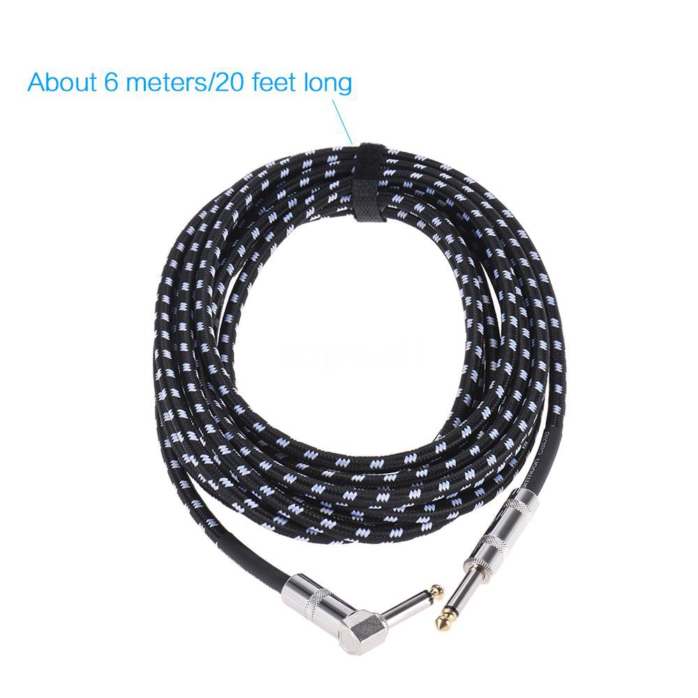 ammoon 3 MetersElectric Guitar Bass Musical Instrument Cable Cord 1/4 ...