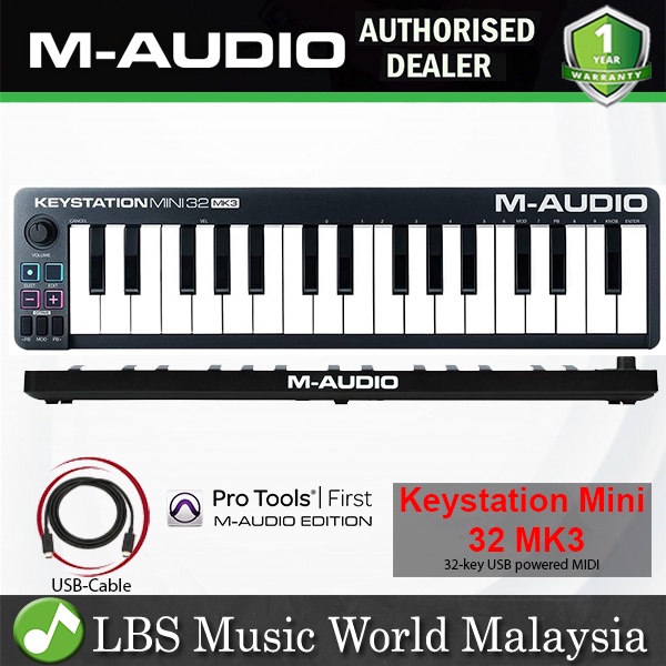 M-Audio Keystation Mini 32 MK3 32 Key USB Keyboard Midi Controller (M ...