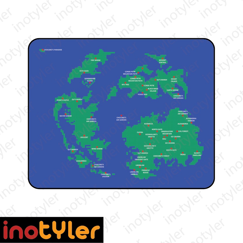 Final Fantasy 9 Final Fantasy IX FF9 Pixel Art World Map Pixelated JRPG ...