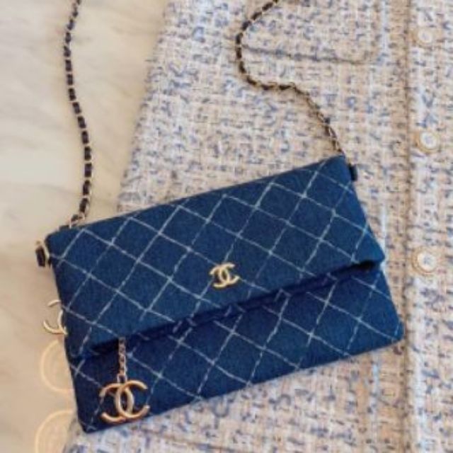 chanel denim sling bag