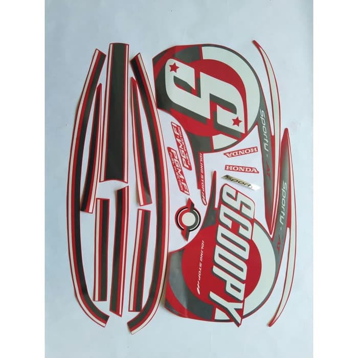 Honda Scoppy Sporty 2016 Red Striping Stickers | Shopee Philippines