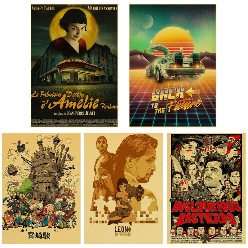 1 PC Vintage Kraft Paper Posters Popular Movie Art posters Home ...