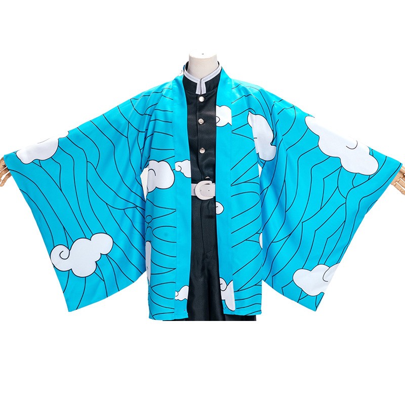 thumbnail image 2 of Demon Slayer Kimetsu No Yaiba Cosplay Coat Cloak – Robe/Yukata Style, Polyester 2 of 5