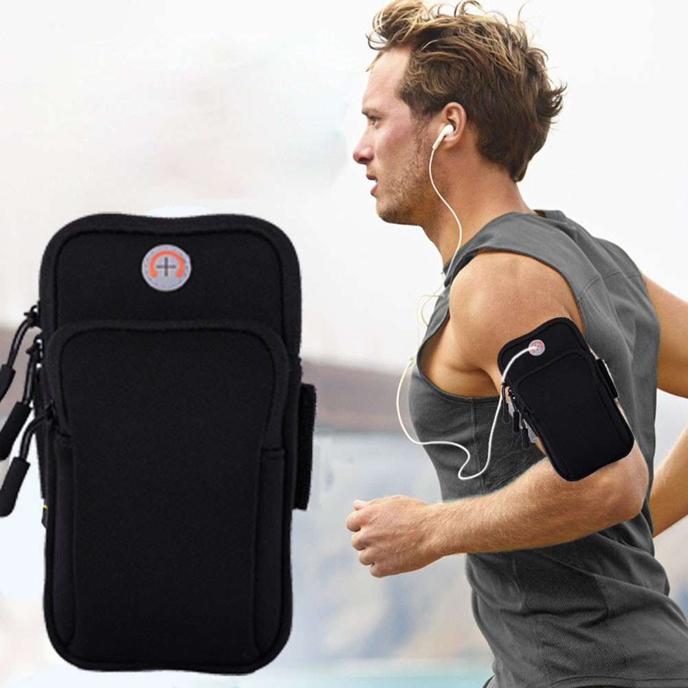 Jogging pouch outlet for phone