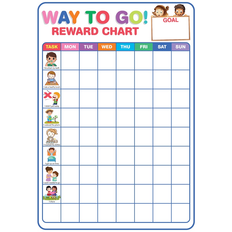 WAY TO GO! REWARD CHART FOR KIDS - A4 SIZE | Shopee Philippines