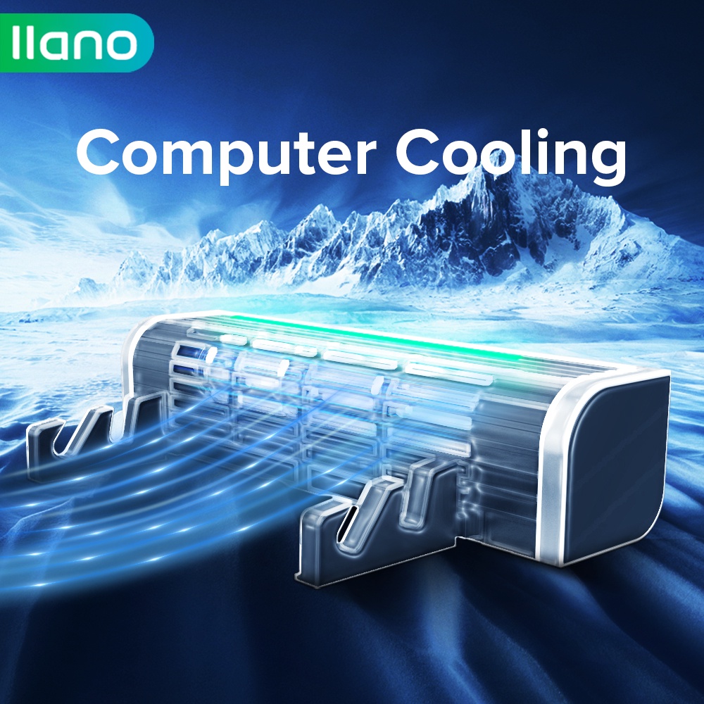 LLANO Laptop Cooler Gaming Notebook Cooler Laptop Cooling Pad Stand RGB ...