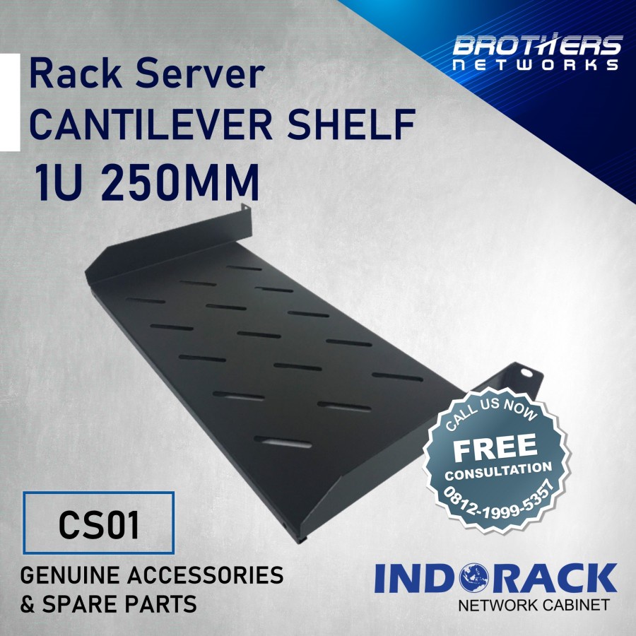 CANtilLEVER SHELF CS01 1U 250MM - RACK ACCESSORIES INDORACK SERVER RACK ...