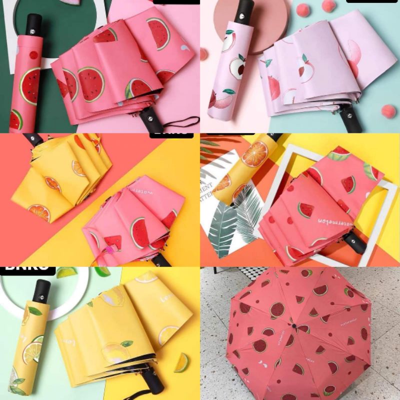 Fruity Umbrella Payong Makapal Ang Tela Watermelon Lemon Peach | Shopee ...