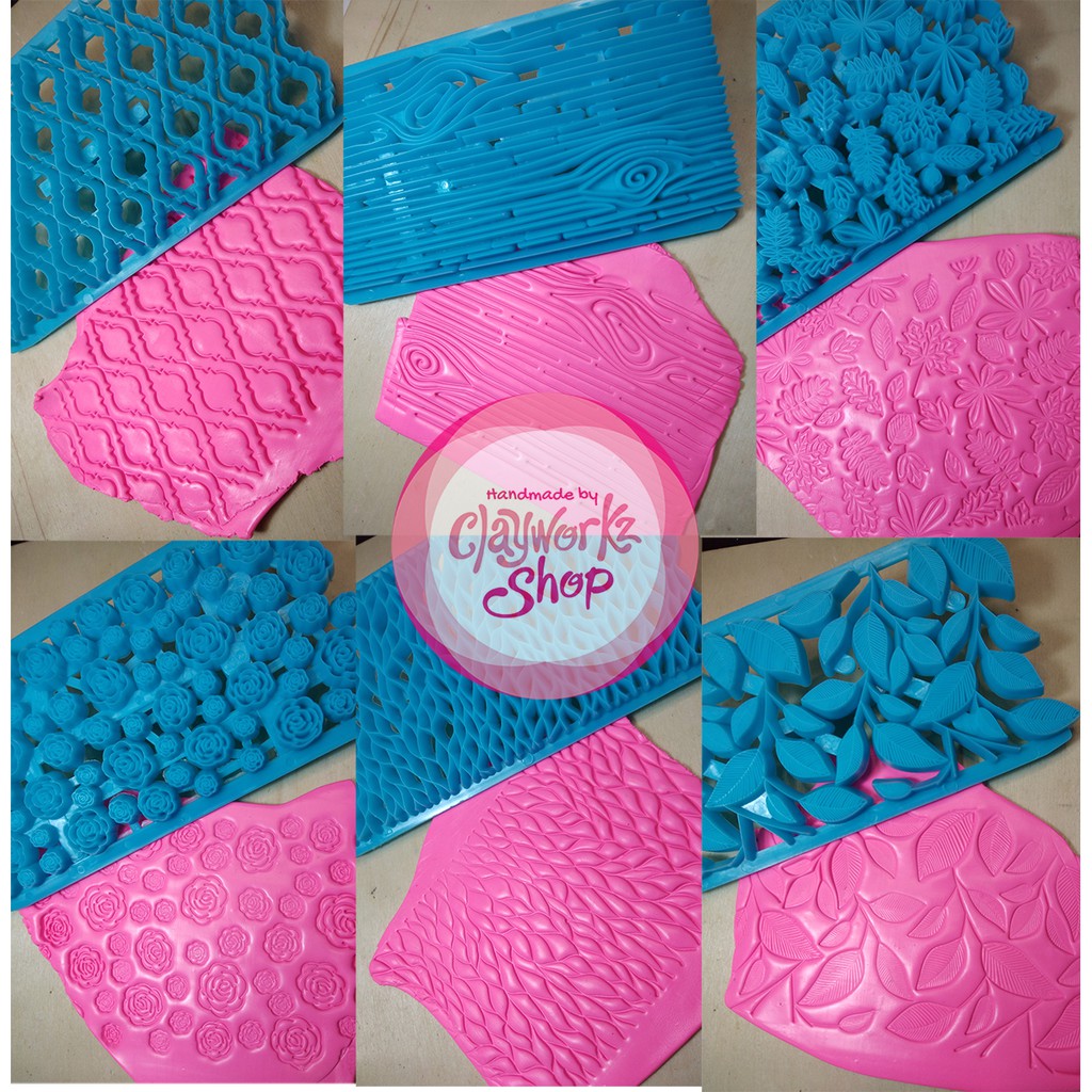 Texture Embossing Mould Impression Stamp for Polymer Clays Air Dry