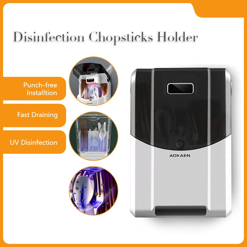 UV disinfection cabinet kitchen wall-mounted fork disinfection ...