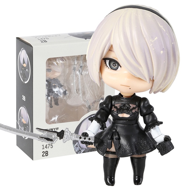 NieR:Automata 2B YoRHa No.2 Type B 1475 Q Version PVC Action Figure Box ...