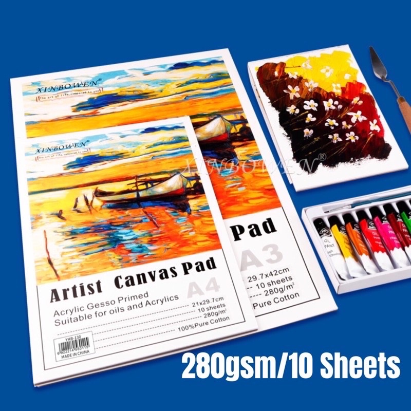 A5/A4 Gesso Primed Artist Canvas Pad | Shopee Philippines