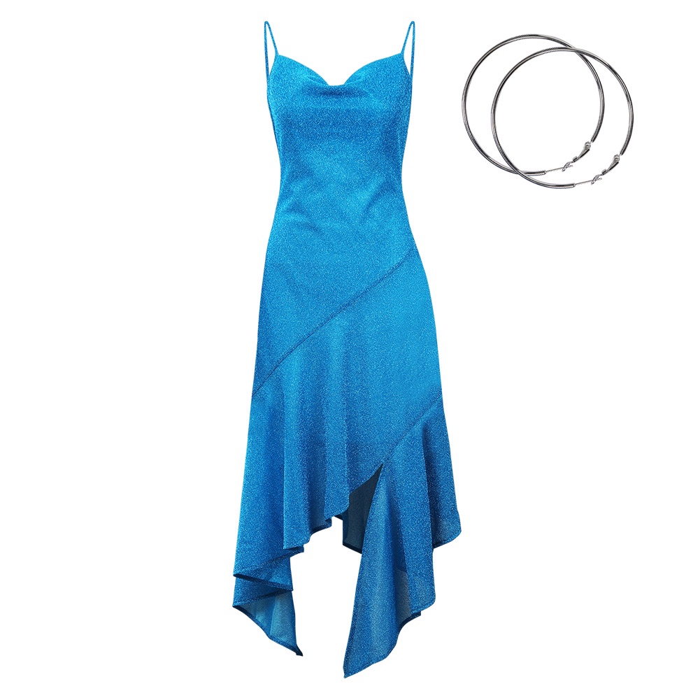 Women 1970S Vintage Disco Dress asymmetric Slip Dress Cosplay Halloween Costume Shopee Philippines
