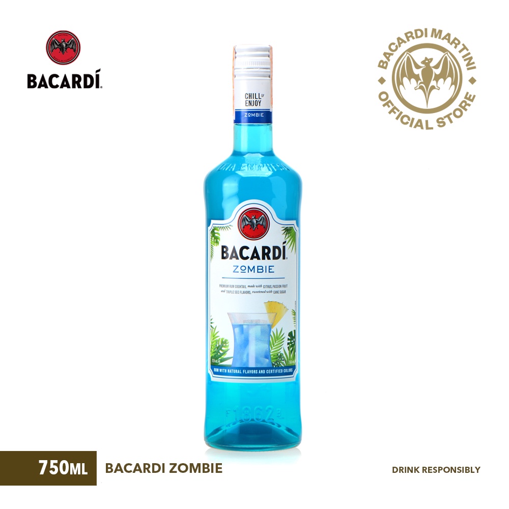 BACARDI Zombie Ready to Serve Premium Rum Cocktail 750ml / 75cl, 12.5