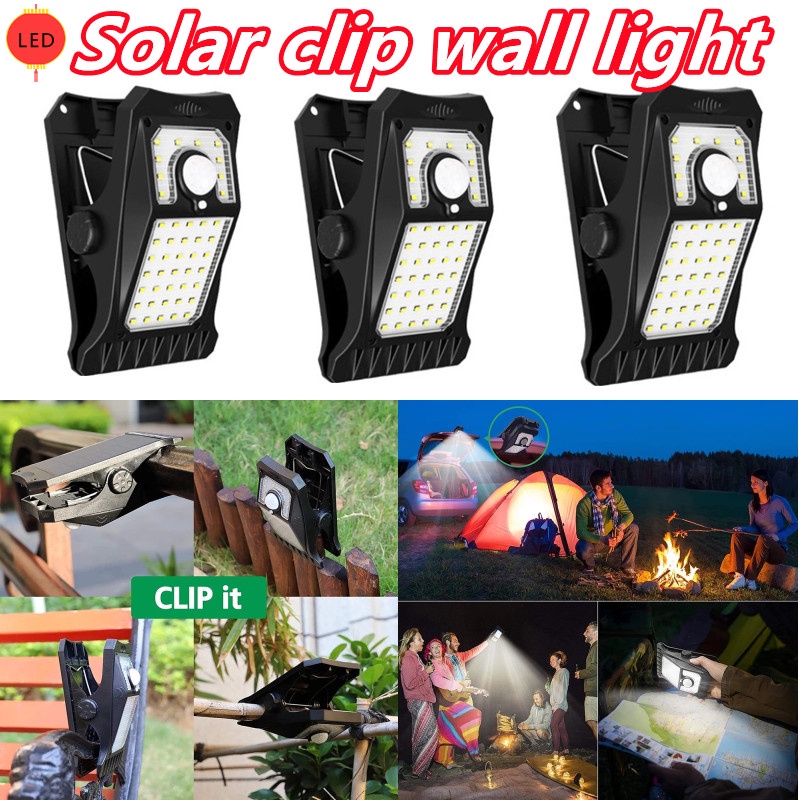 Solar Lights Clip-on Motion Sensing Light Outdoor Wall Lamp Garden ...