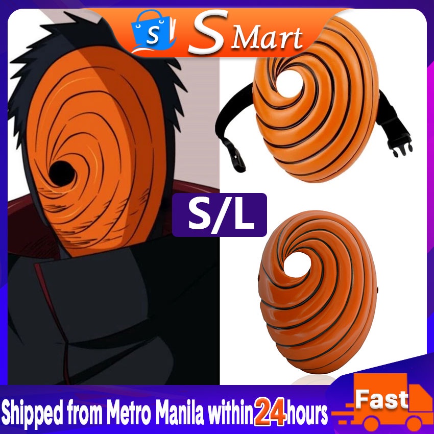 ☸Naruto Uchiha Obito Mask Cosplay Party Props Halloween Full Face Masks Anime Akatsuki Uchiha