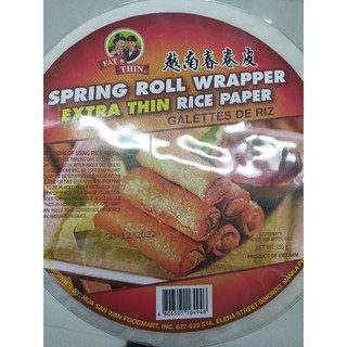 FAT&THIN SPRING ROLL WRAPPER RICE PAPER 250G (U)