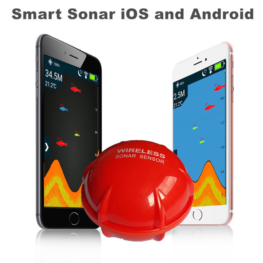30m Wireless Sonar Sensor HD LCD Visual Fish Finder Underwater Depth