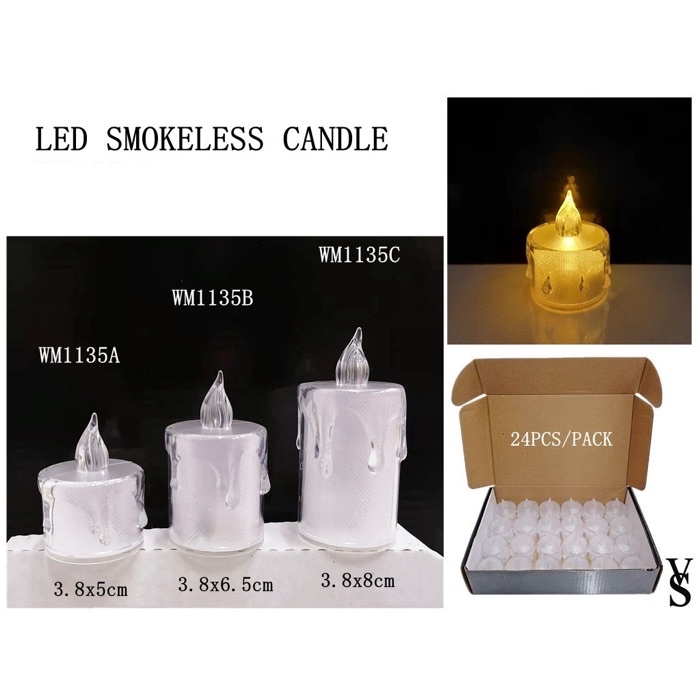 Led Battery Operated Candle Electronic Flameless Candle Altar Light For