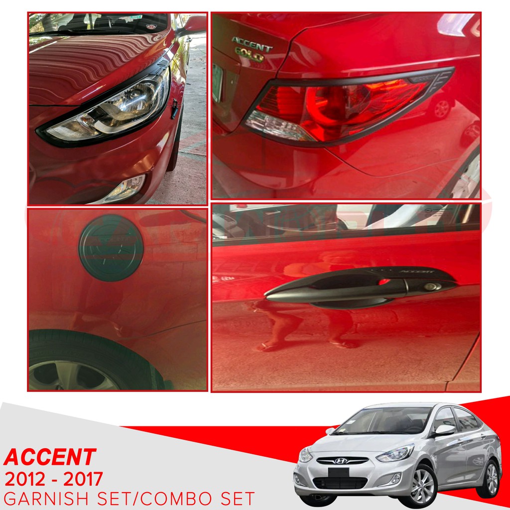 HYUNDAI ACCENT 2012 - 2018 GARNISH COVER COMBO SET (2012 2013 2014 2015 ...