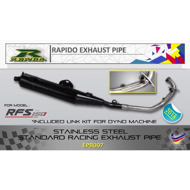 BENELLI RFS150 STANDARD RACING EXHAUST PIPE RAPIDO | Shopee Philippines