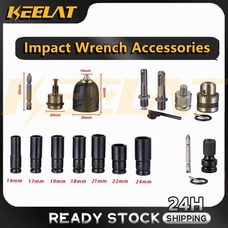 11 in 1 Electric Cordless Impact Wrench Hex Socket Head Set Kit Drill ...