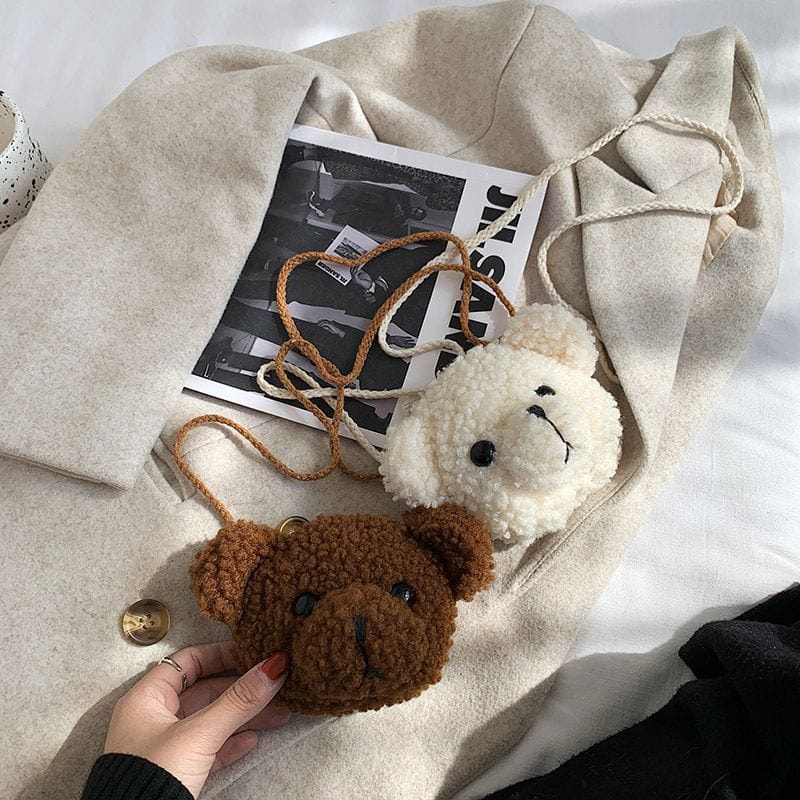 Teddy bear sling bag hot sale