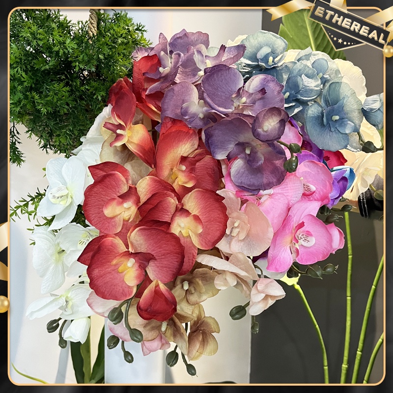 Artificial Flower 8 Heads Orchid Branch Fake Flower Phalaenopsis Potted   B7f0ba1e4a39f601c3a65f3641f8e473