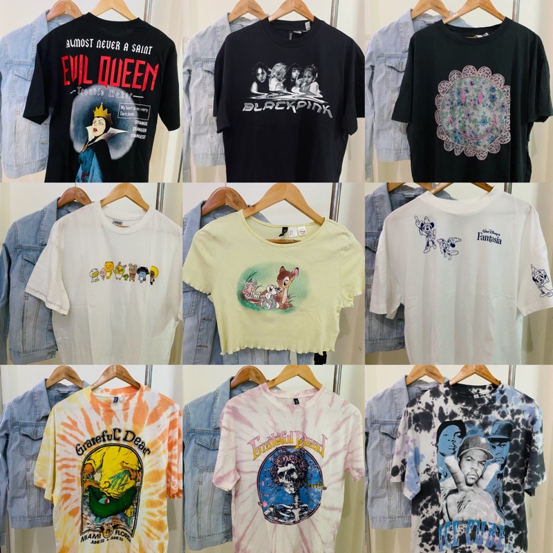 1 of 2 Trendy Tops Cartoon Band Vintage Graphic Tees H M