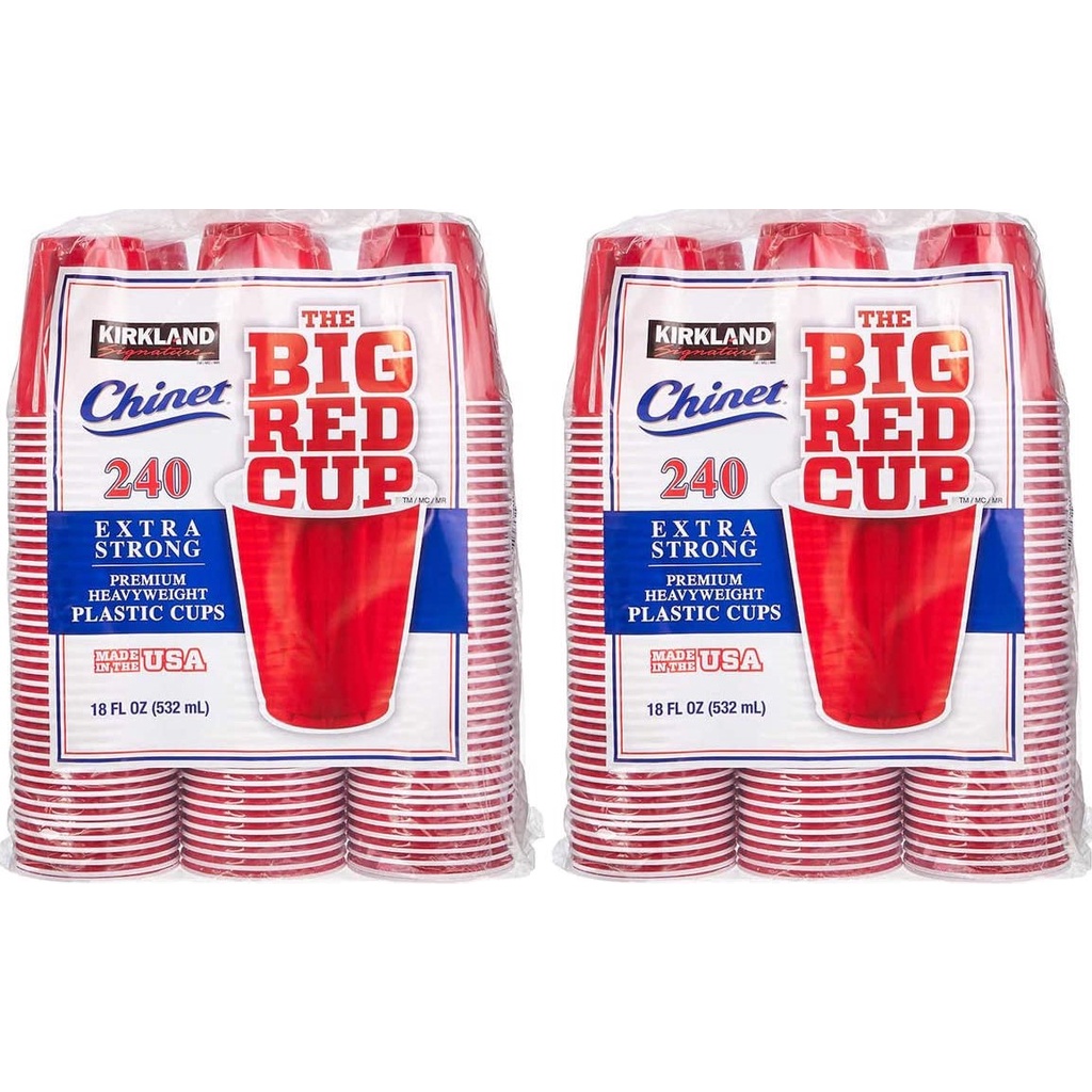 Kirkland Signature Chinet The Big Red Cup, 18 Oz, 240 Count