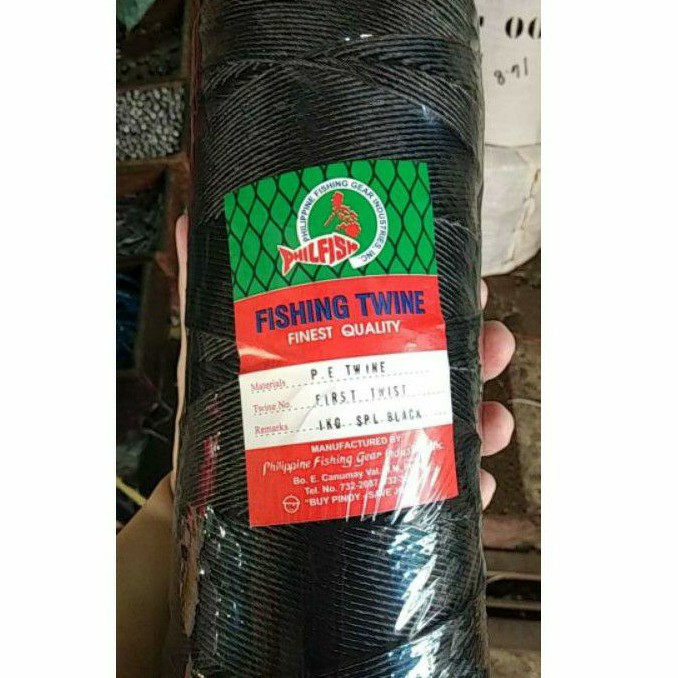 Trellis Twine / Fishing Twine, First Twist black exact 1kg