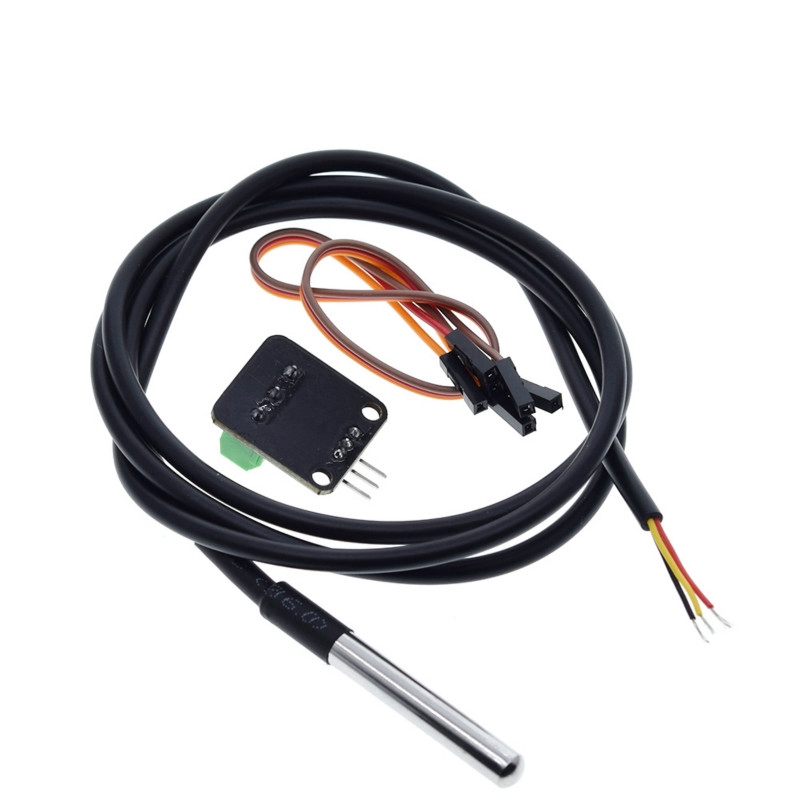 DS18B20 Temperature Sensor Module Kit Waterproof 100CM Digital Sensor ...