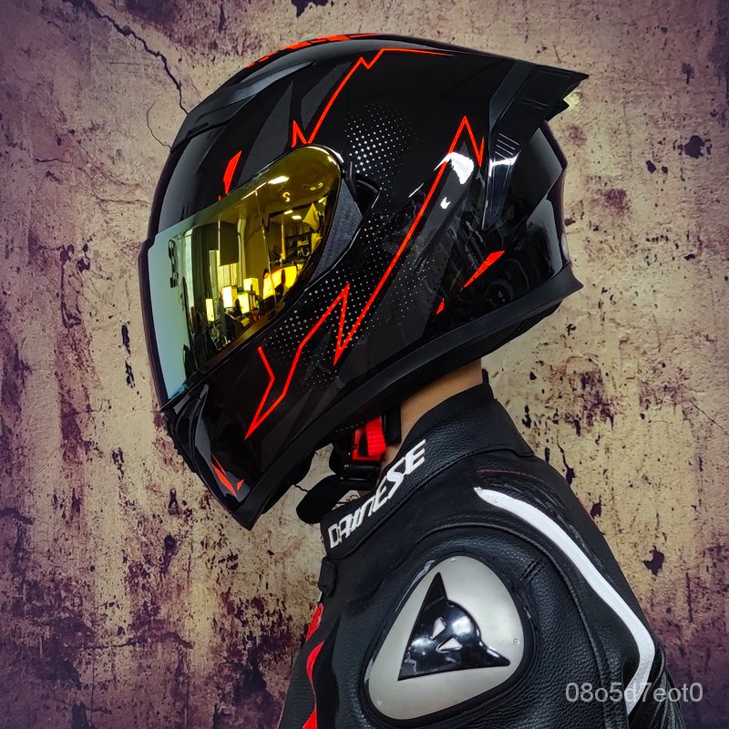 DOT CertifiedFull Face Motorcycle Helmet Highway racing helmet Double ...