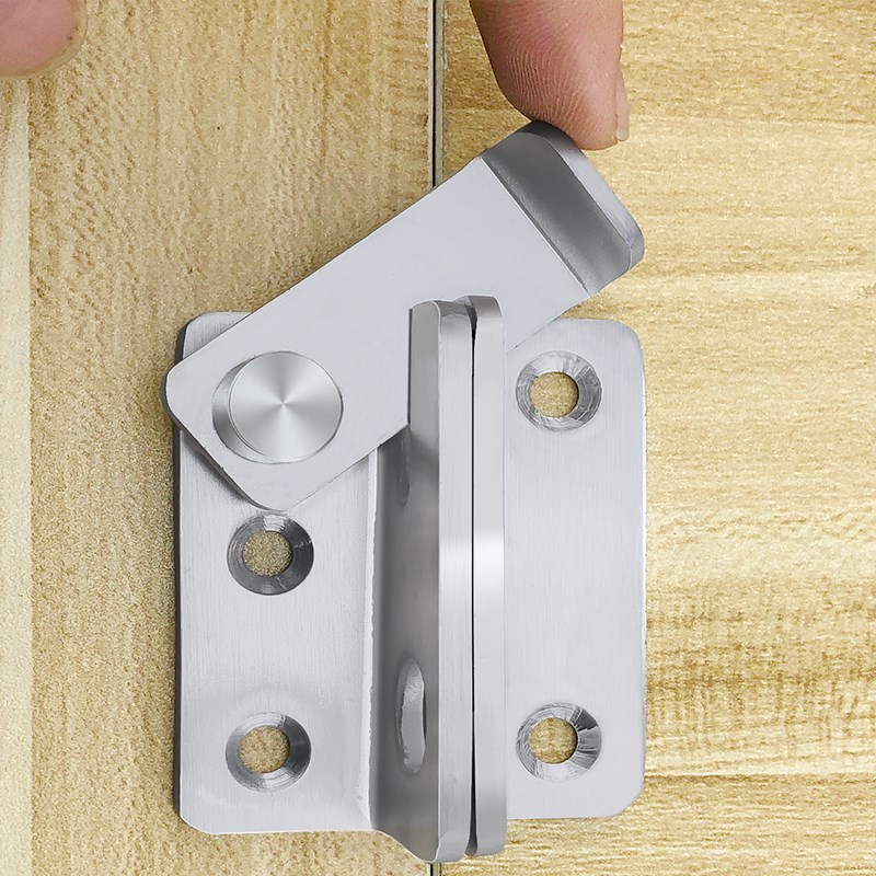 1 Set Guard Bolt with Screws Sliding Door Lock Handle Thicken Stainless ...