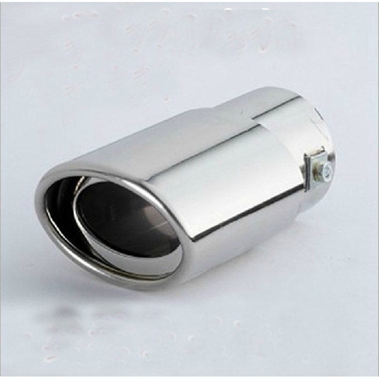 Universal Half Blue Car Exhaust Muffler Tip Round Stainless Steel ...