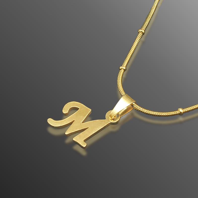 Letter m pendant necklace sale