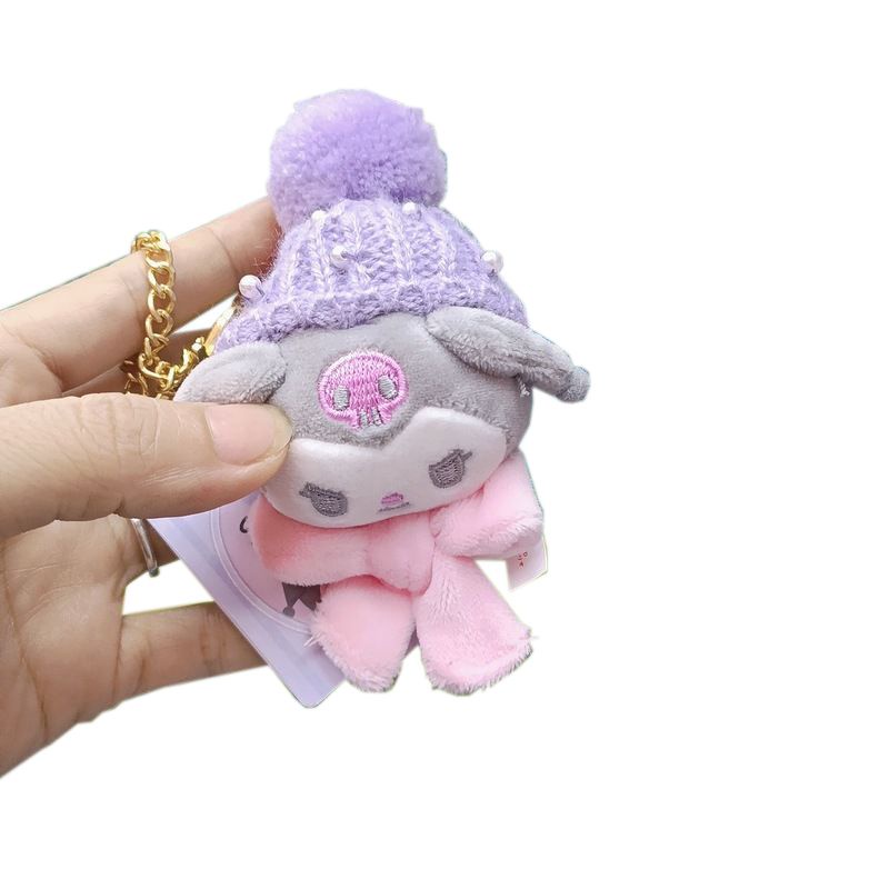 Anime Kuromi Plush Keychain Sanrio Melody Cinnamoroll Wishmemell ...