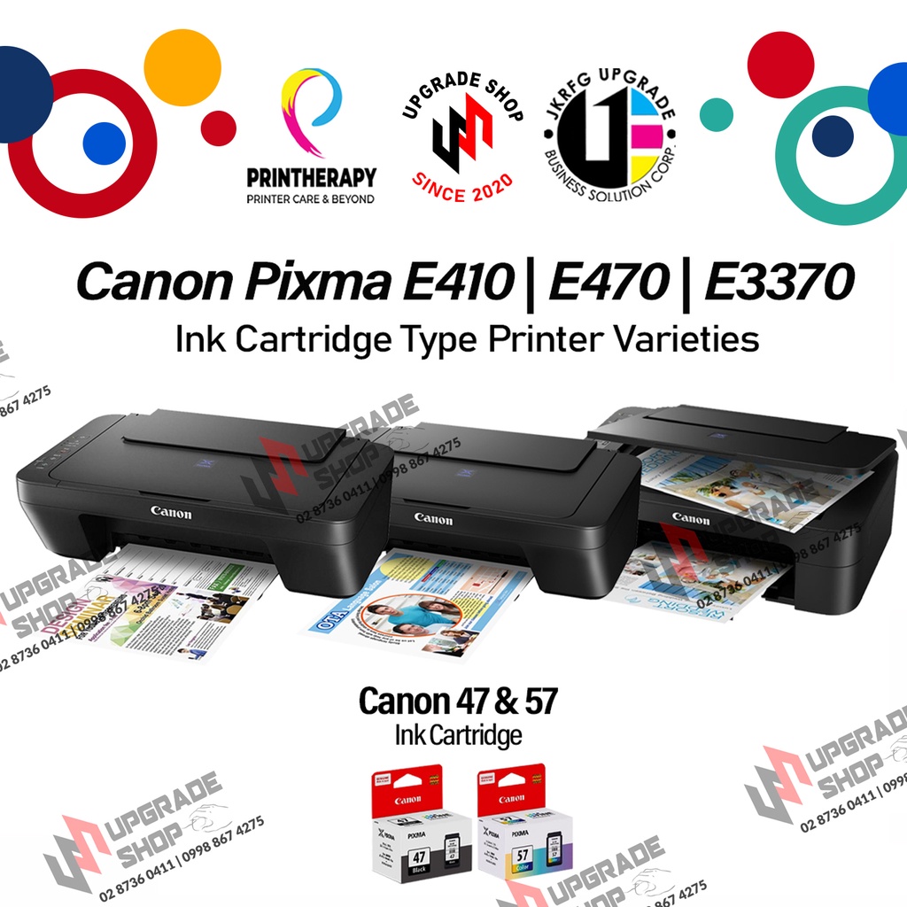 Canon Pixma E410 E470 E3370 Printers Ink Cartridge Varieties Shopee