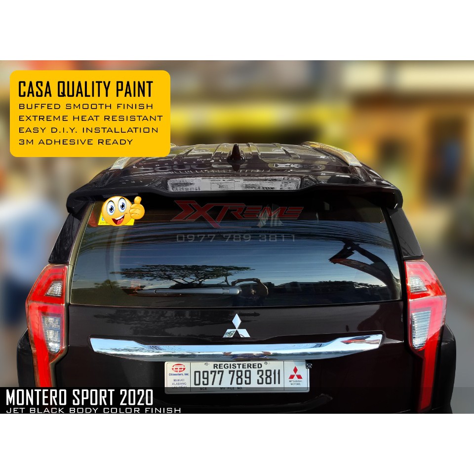 GT OEM SPOILER for Montero Sport 20202024 Jet Black color (montero