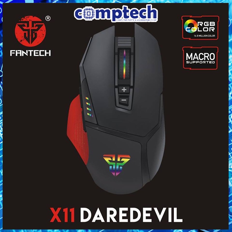 FANTECH X11 Daredevil Macro RGB Gaming Mouse | Shopee Philippines
