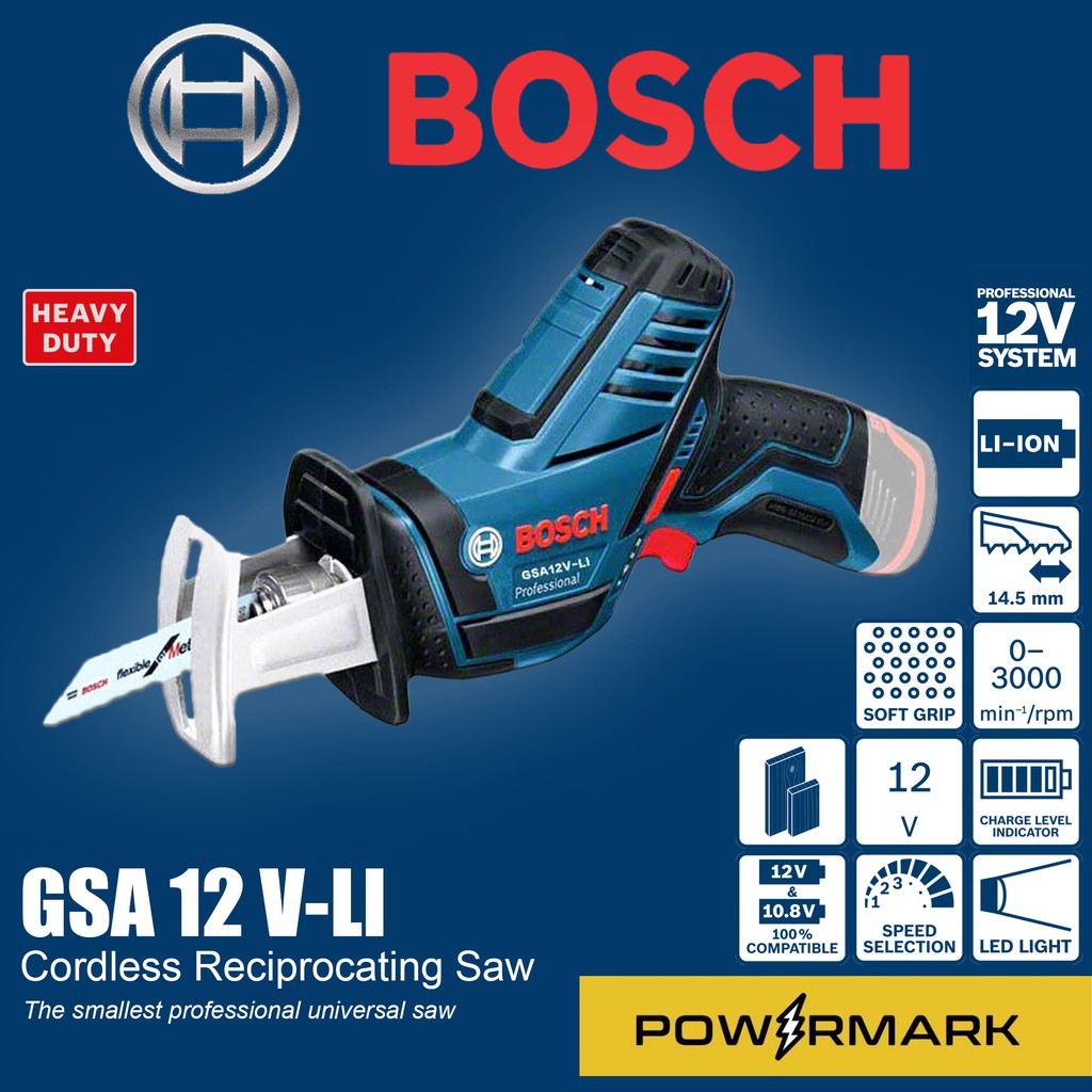 Bosch Gsa V Li Cordless Sabre Saw Bare Tool Powermark Bct