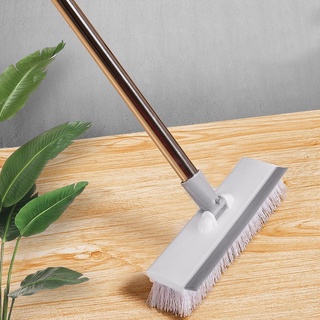 BOOMJOY Floor Scrub Brush with Long Handle, 2 in 1 Scrape and Brush, Stiff  Bristles Floor Scrubber, Deck Brush for Cleaning Bathroom, Patio, Garage